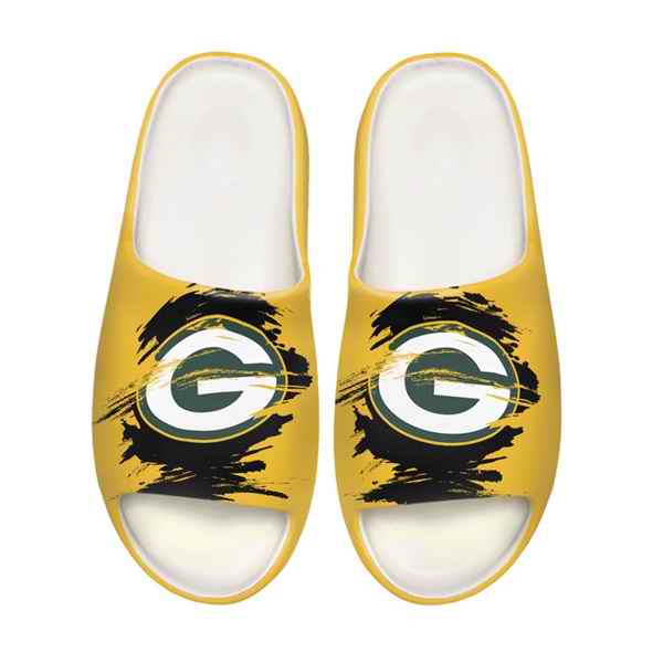 Men's Green Bay Packers Yeezy Slippers/Shoes 002